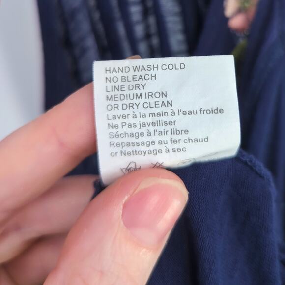 Anthropologie Tiny Embroidered Floral Racerback Tank Top XS Boho Feminine - Picture 7 of 11